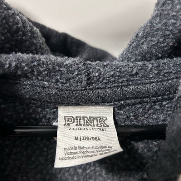 PINK Victoria's Secret Charcoal Fleece Hoodie & Joggers - Picture 4 of 5